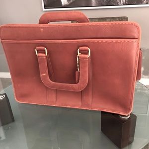 NICE COACH THICK LEATHER BUSINESS BRIEFCASE